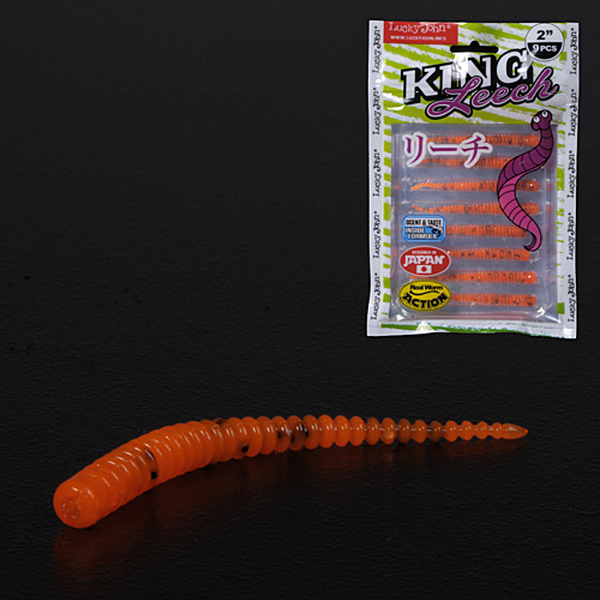 Силиконовые приманки Lucky John King Leech 2.0" 50.8мм 036 9шт