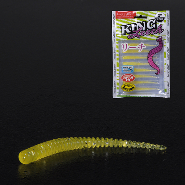 Силиконовые приманки Lucky John King Leech 2.0" 50.8мм 071 9шт