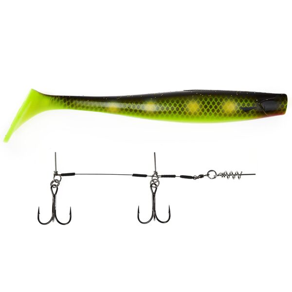 Силиконовая приманка Lucky John Kubira Swim Shad 9.0" 228.6мм PG21 1шт +Stinger L