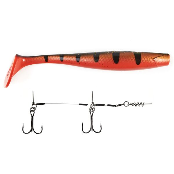 Силиконовая приманка Lucky John Kubira Swim Shad 9.0" 228.6мм PG22 1шт +Stinger L