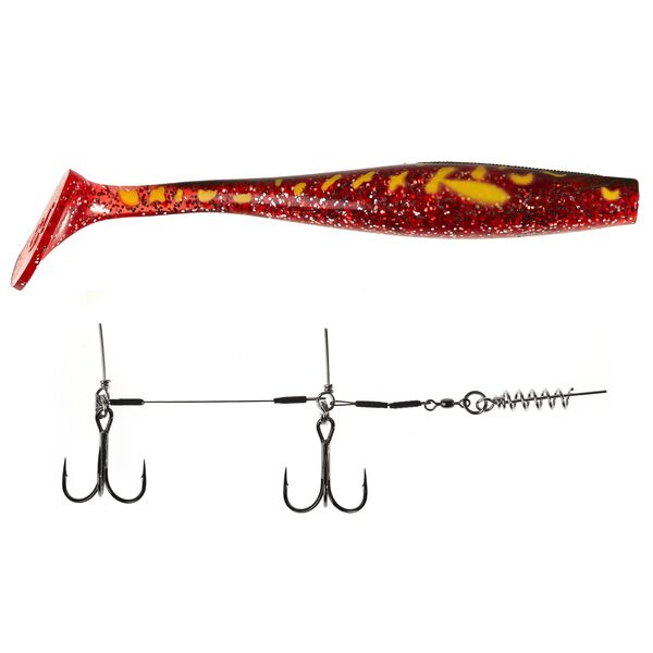 Силиконовая приманка Lucky John Kubira Swim Shad 9.0" 228.6мм PG25 1шт +Stinger L