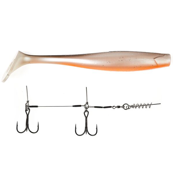 Силиконовая приманка Lucky John Giant Kubira Swim Shad 10.3" 260мм PG18 1шт +Stinger XL
