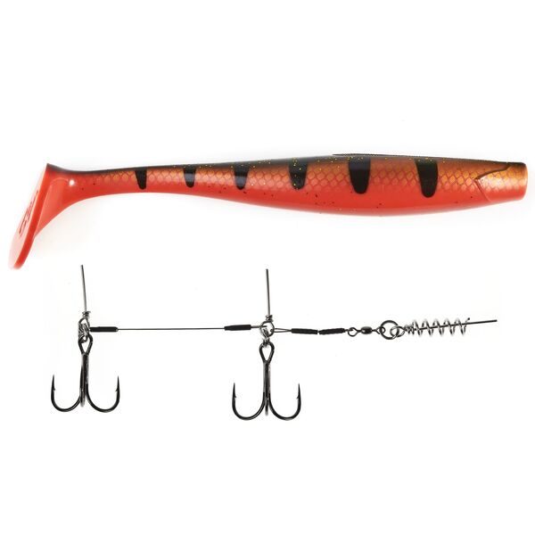 Силиконовая приманка Lucky John Giant Kubira Swim Shad 10.3" 260мм PG22 1шт +Stinger XL