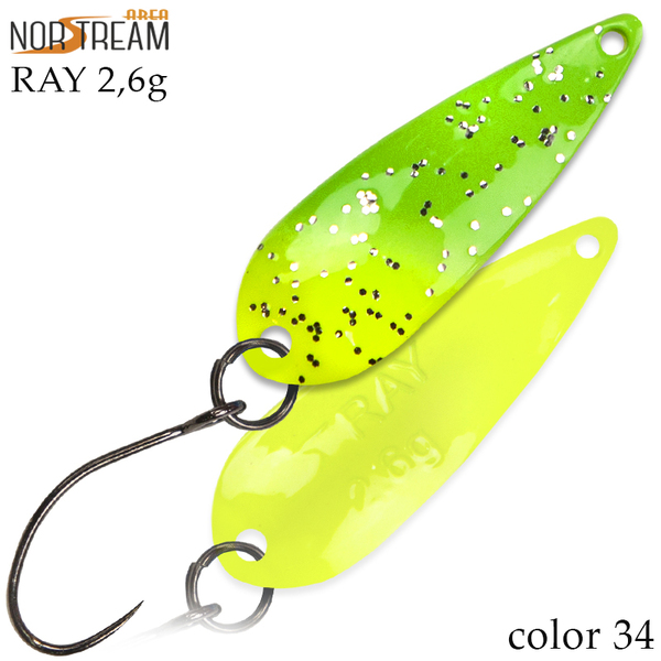 Колеблющаяся блесна Norstream Ray 31мм 2.6гр 34 NA-RA26-34