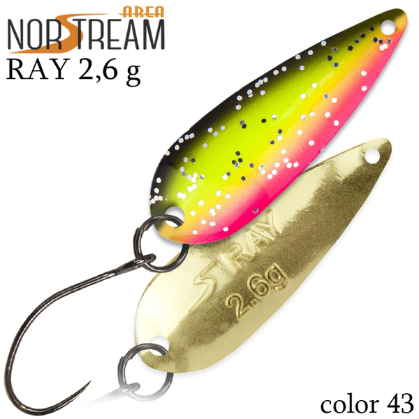 Колеблющаяся блесна Norstream Ray 31мм 2.6гр 43 NA-RA26-43