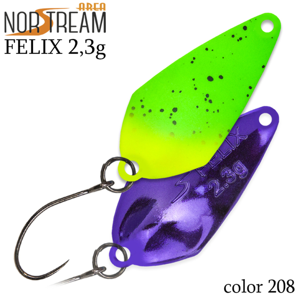 Колеблющаяся блесна Norstream Felix 26мм 2.3гр 208 NA-FE23-208