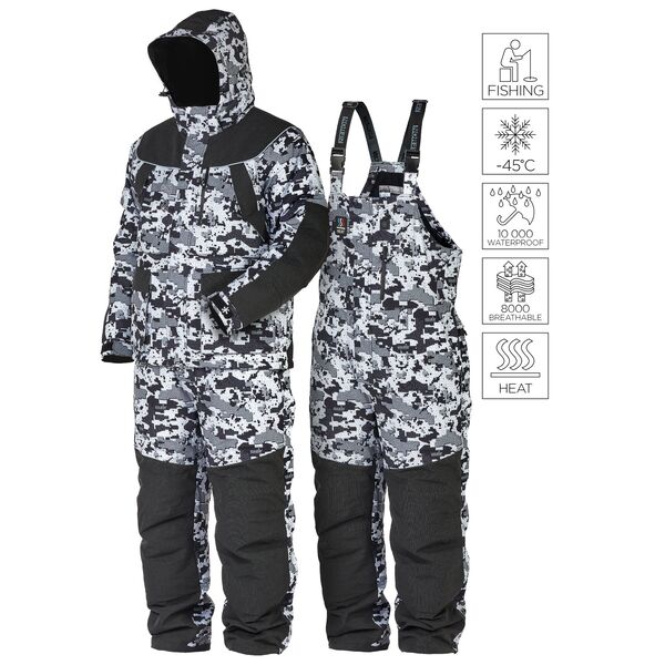 Костюм для зимней рыбалки с обогревом Norfin Explorer 2 Camo р. XL 56-58