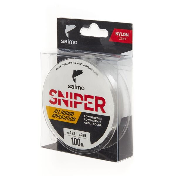 Леска Salmo Sniper 100м 0.22мм 3.80кг Clear