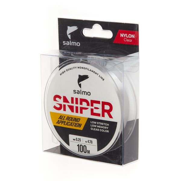 Леска Salmo Sniper 100м 0.25мм 4.70кг Clear