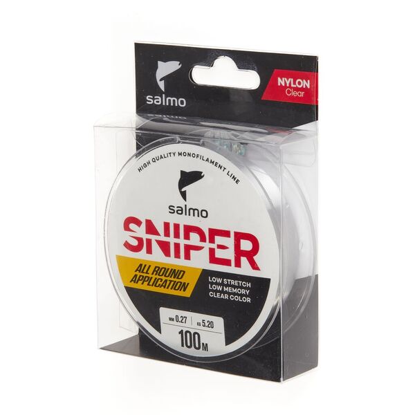 Леска Salmo Sniper 100м 0.27мм 5.20кг Clear