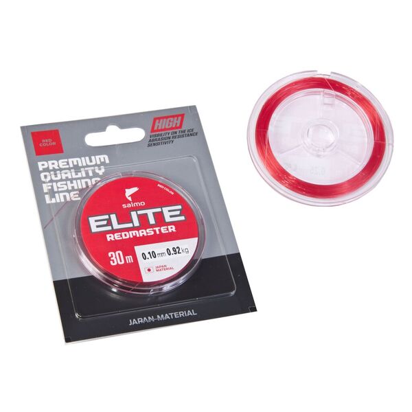 Зимняя леска Salmo Elite Redmaster 30м 0.1мм 0.92кг красный