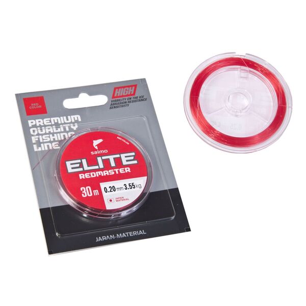 Зимняя леска Salmo Elite Redmaster 30м 0.2мм 3.55кг красный