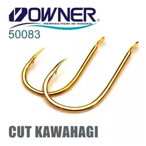 Одинарные крючки Owner 50083 Oc  Kawahagi gold Gold №4 8шт