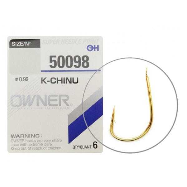 Одинарные крючки Owner 50098 K-Chinu gold Gold №6 12шт