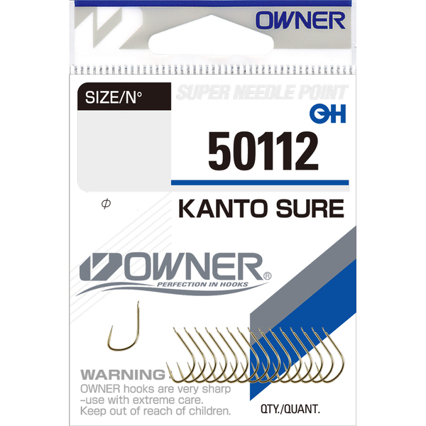 Одинарные крючки Owner 50112 Kanto Sure gold Gold №3 11шт