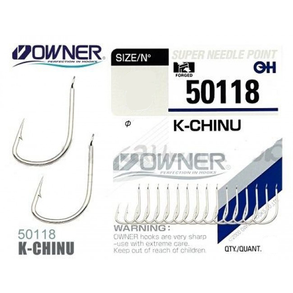 Одинарные крючки Owner 50118 K-Chinu nickel Nickel №6 15шт
