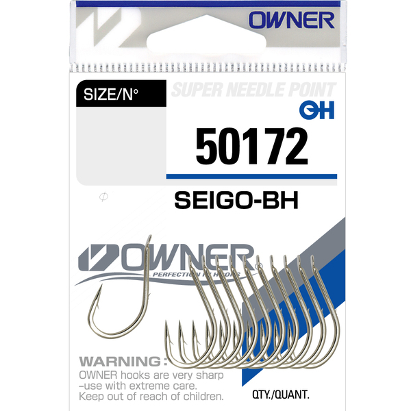 Одинарные крючки Owner 50172 Seigo-BH nickel Nickel №12 15шт