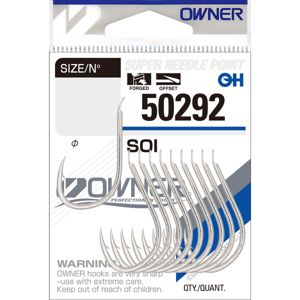 Одинарные крючки Owner 50292 Soi nickel Nickel №7/0 8шт