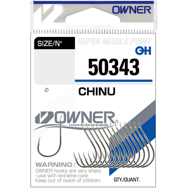 Одинарные крючки Owner 50343 Chinu nickel Nickel №2/0 10шт