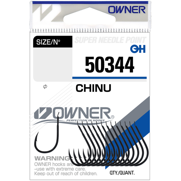 Одинарные крючки Owner 50344 Chinu black Black №5/0 9шт