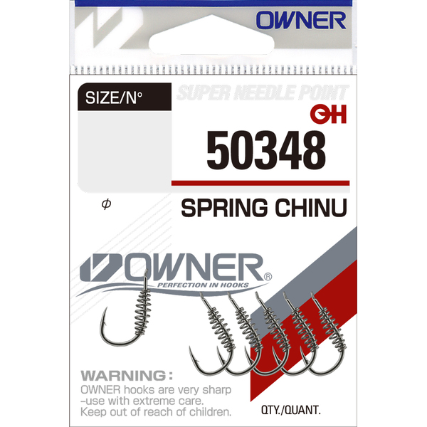 Одинарные крючки Owner 50348 Spring Chinu nickel Nickel №3 6шт