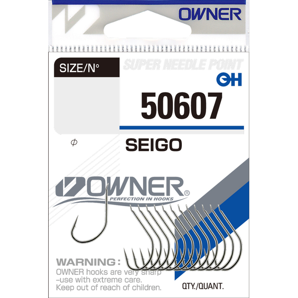 Одинарные крючки Owner 50607 Seigo nickel Nickel №2/0 7шт