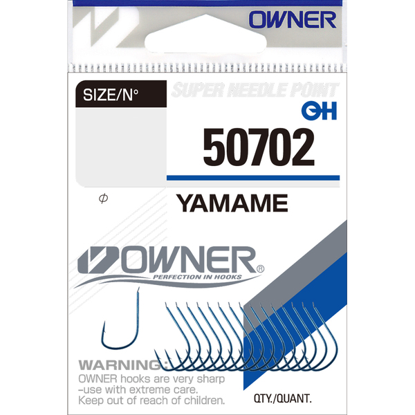 Одинарные крючки Owner 50702 Yamame blue Blue №4 15шт