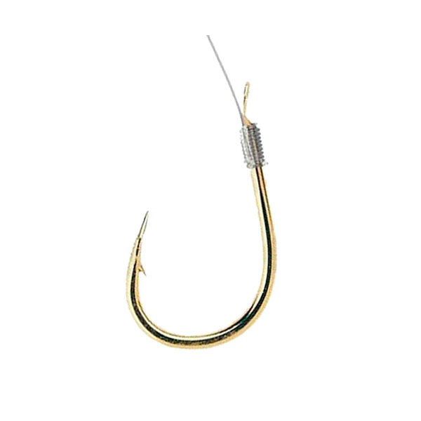 Одинарные крючки с поводками Owner RL-328 Gold №6 9шт