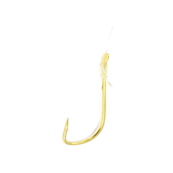 Одинарные крючки с поводками Owner S-284 Gold №15 10шт