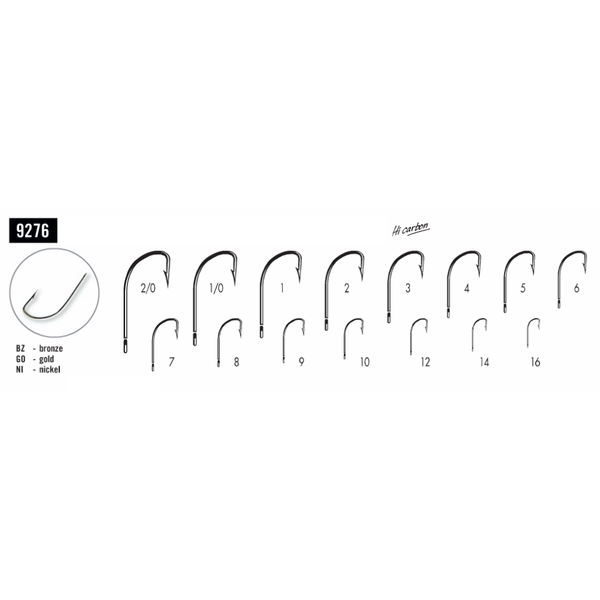 Одинарные крючки VMC 9276 BZ бронза №10 10шт