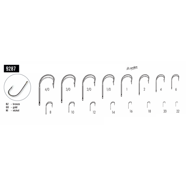 Одинарные крючки VMC 9287 BZ бронза №14 10шт