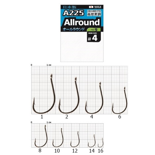 Одинарные крючки Cobra Pro Allround A225 черный №6 10шт
