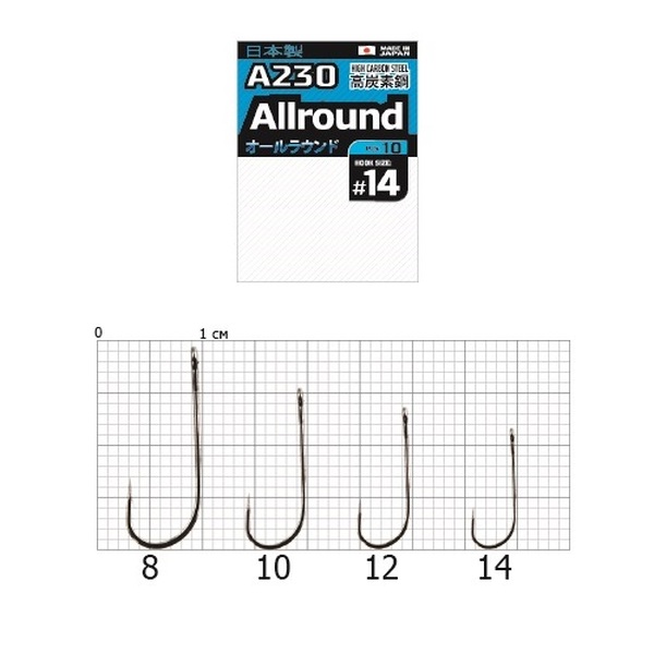Одинарные крючки Cobra Pro Allround A230 черный №10 10шт
