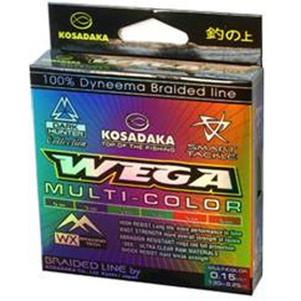 Плетеный шнур Kosadaka Wega 130м 0.18мм 10.9кг мультиколор