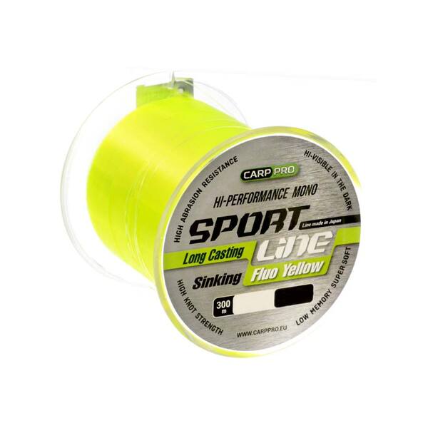 Леска Carp Pro Sport Line Fluo Yellow 300м 0.335мм 7.8кг желтый флуоресцентный