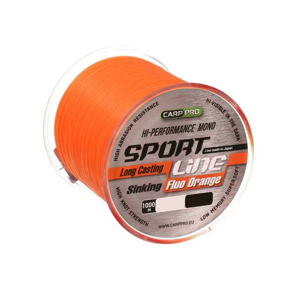 Леска Carp Pro Sport Line Fluo Orange 1000м 0.235мм 4.1кг оранжевый флуоресцентный