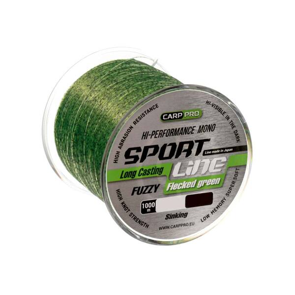Леска Carp Pro Sport Line Flecked Green 1000м 0.335мм 7.8кг оранжевый флуоресцентный