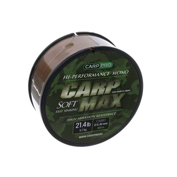 Леска Carp Pro Carp Max Camo 300м 0.30мм 9.7кг оранжевый флуоресцентный