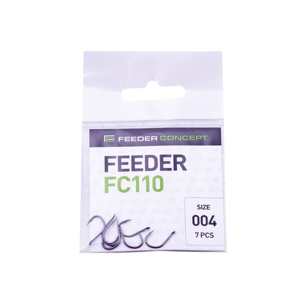 Одинарные крючки Feeder Concept Feeder FC110 черный №4 7шт