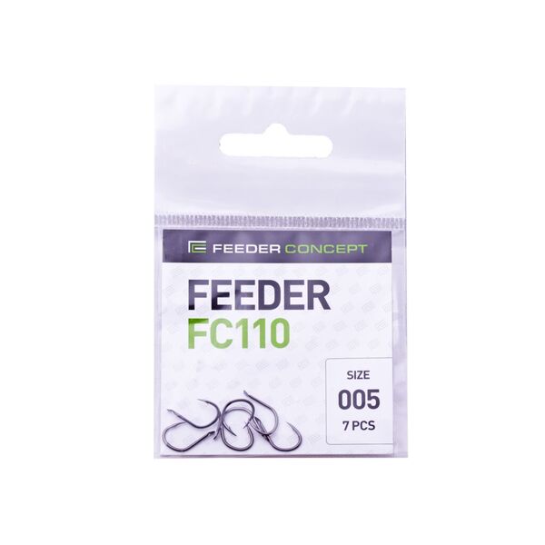 Одинарные крючки Feeder Concept Feeder FC110 черный №5 8шт
