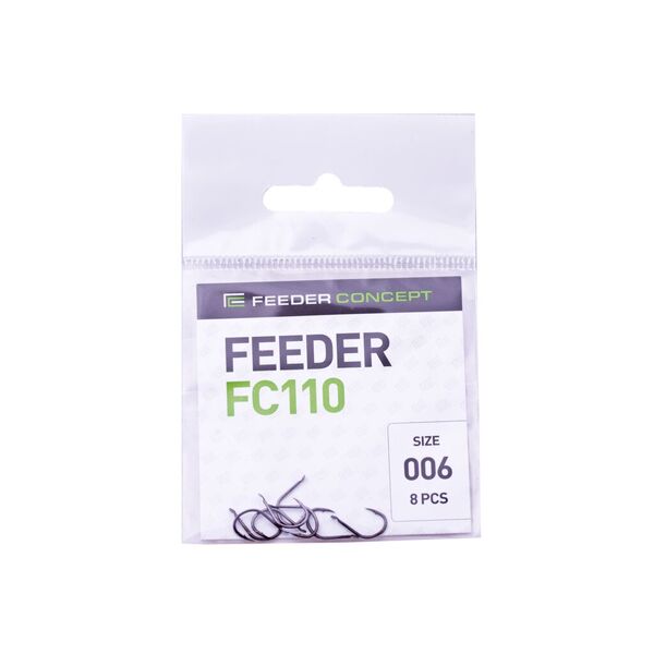 Одинарные крючки Feeder Concept Feeder FC110 черный №6 10шт