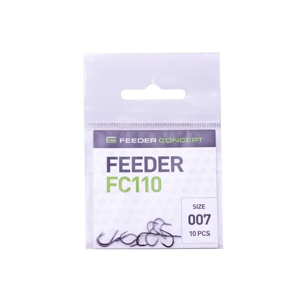 Одинарные крючки Feeder Concept Feeder FC110 черный №7 10шт