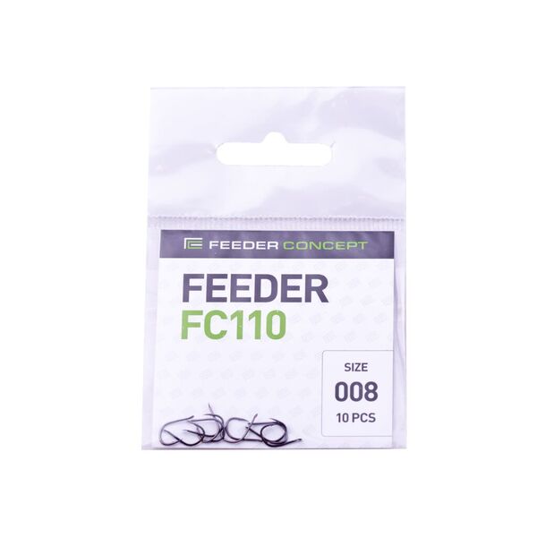 Одинарные крючки Feeder Concept Feeder FC110 черный №8 10шт