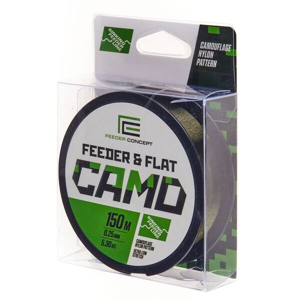 Леска Feeder Concept Feeder & Flat 150м 0.25мм 5.30кг Camo