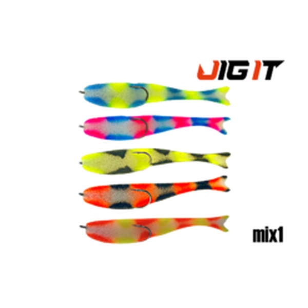 Поролоновые рыбки Jig It незацепляйка 85мм MIX1 5шт