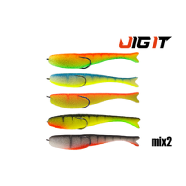 Поролоновые рыбки Jig It незацепляйка 85мм MIX2 5шт