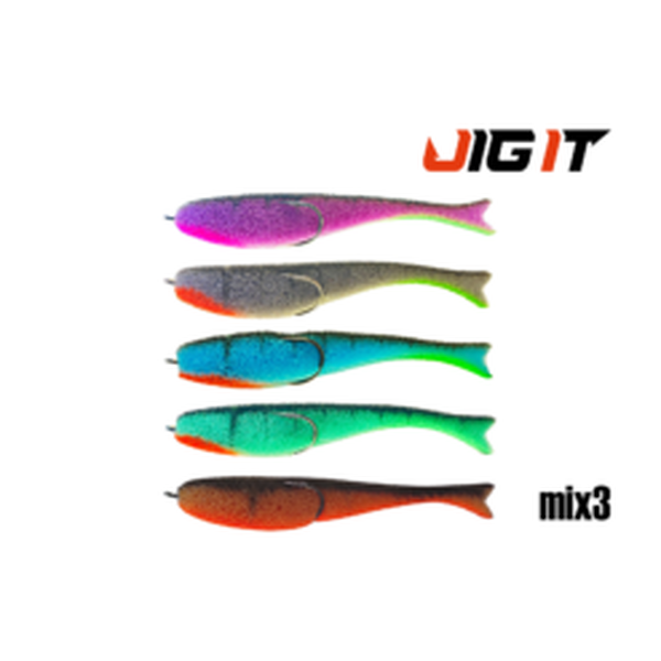 Поролоновые рыбки Jig It незацепляйка 85мм MIX3 5шт