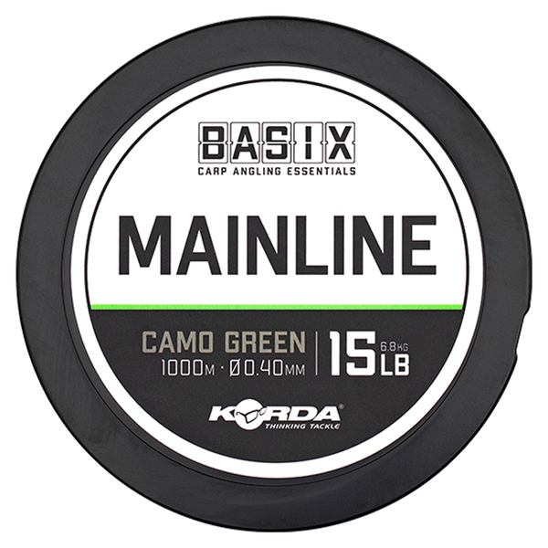 Леска Korda Basix Main Line 1000м 0.40мм 6.75кг камуфляжный зеленый