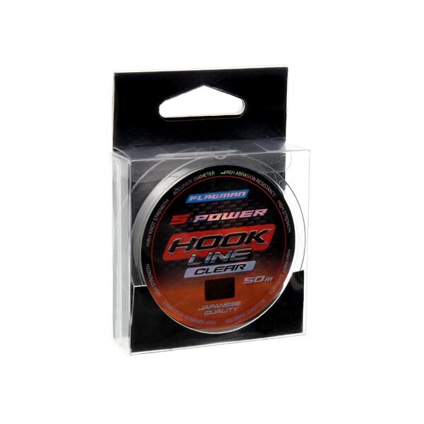 Леска Flagman S-Power Hook Line 50м 0.10мм 1.4кг прозрачный