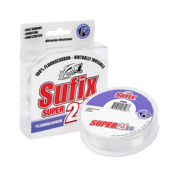 Флюорокарбоновая леска Sufix Super 21 Fluorocarbon 30м 0.25мм 5.9кг прозрачный